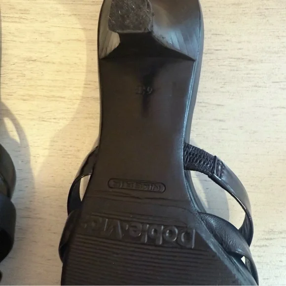 Cole Haan Air Alina Slide Black Patent Low Heel Sandals Size 6.5 in Box - Picture 8 of 9